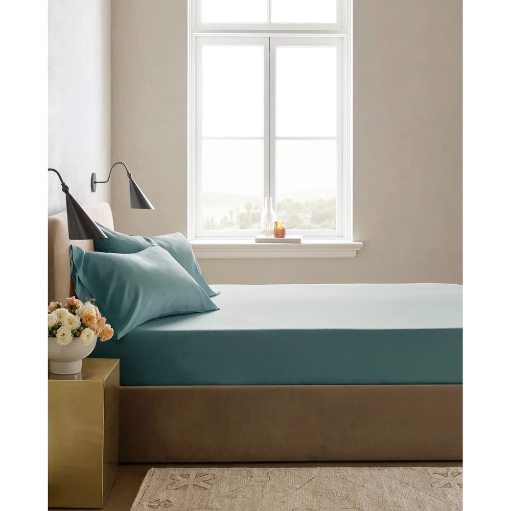 Quince Bamboo Fitted Sheet Set Twin XL Ocean